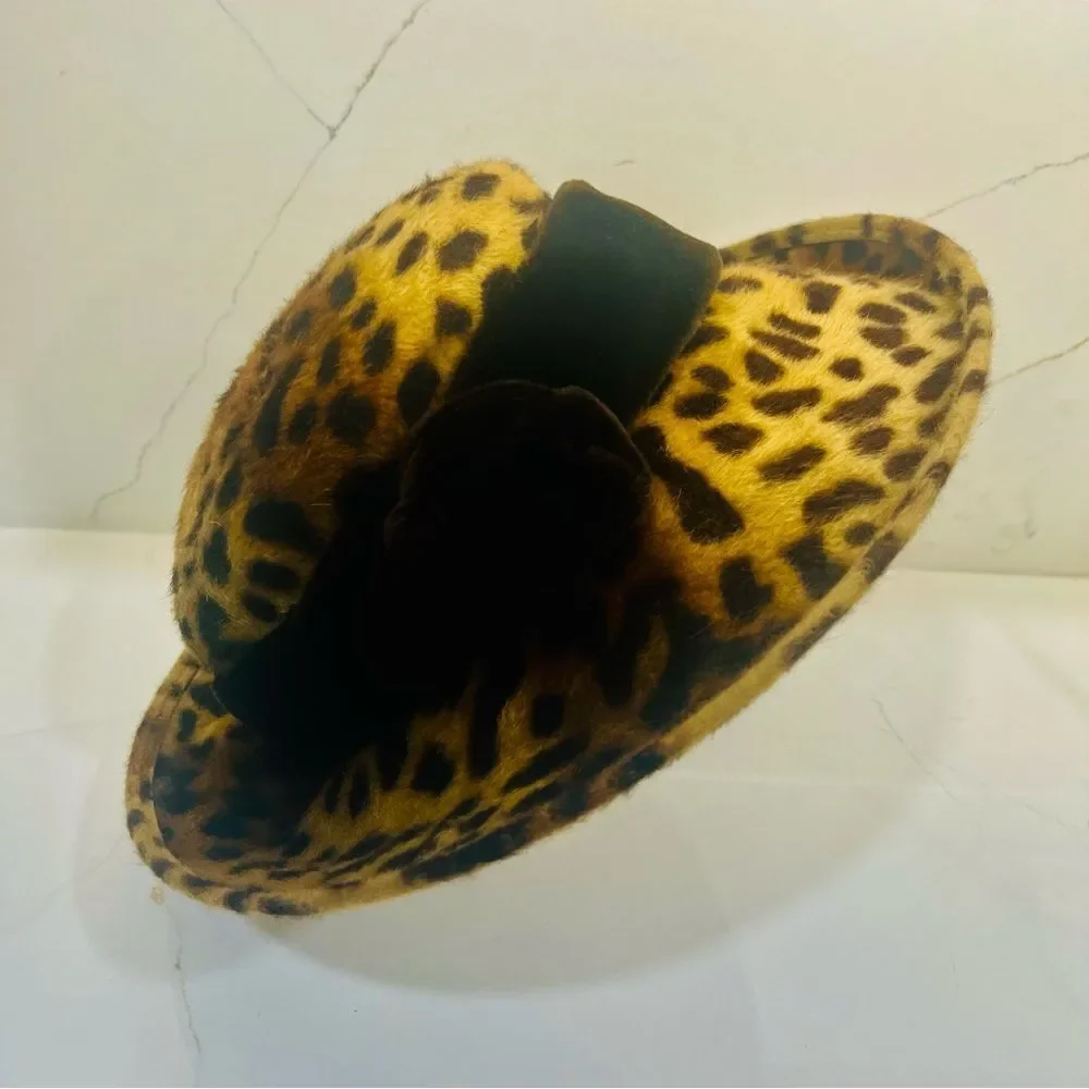 🖤Tami 1961 Leopard Print Felt Hat🖤 NWOT